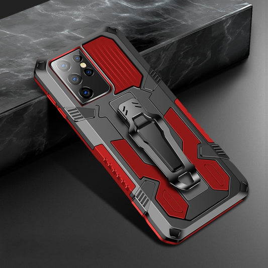 For Samsung Galaxy S21 Ultra 5G Machine Armor Warrior Shockproof PC + TPU Protective Case(Red) - Galaxy S21 Ultra 5G Cases by buy2fix | Online Shopping UK | buy2fix