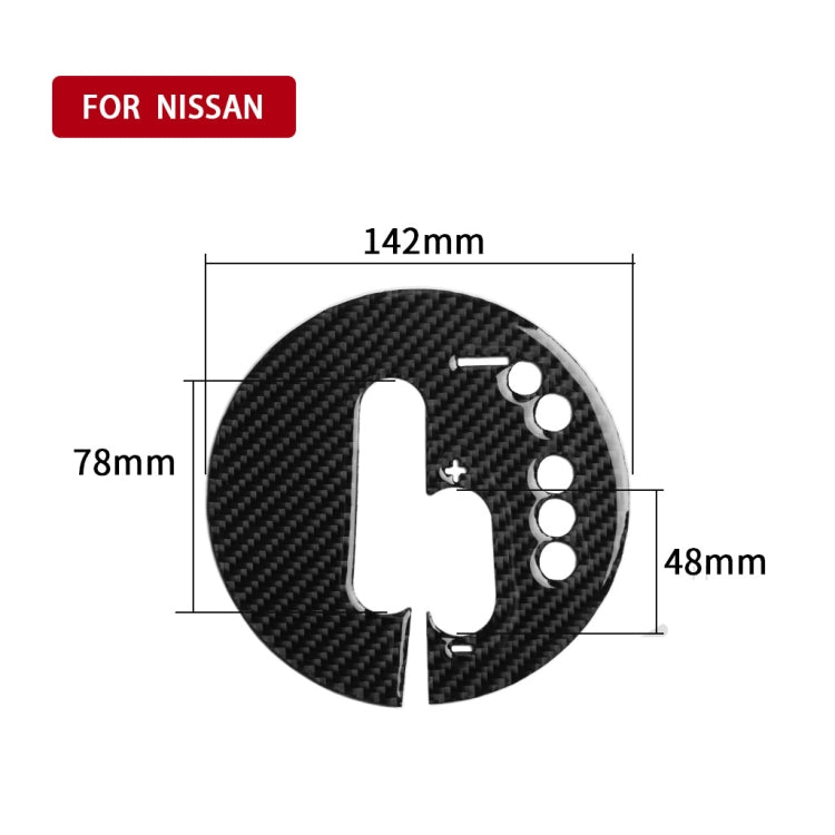 Car Carbon Fiber Manual Transmission Panel Decorative Sticker for Nissan 370Z Z34 2009- Right Drive by buy2fix