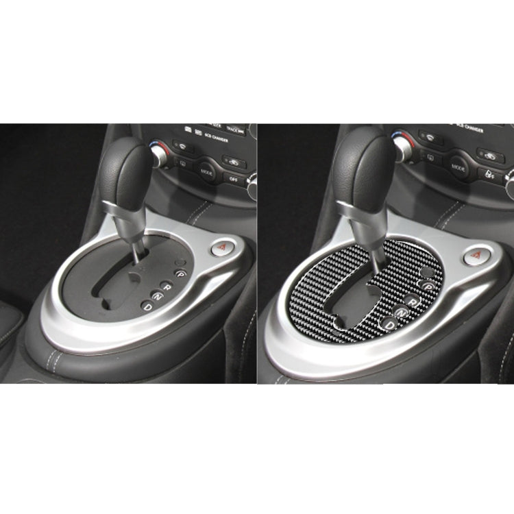 Car Carbon Fiber Manual Transmission Panel Decorative Sticker for Nissan 370Z Z34 2009- Right Drive by buy2fix
