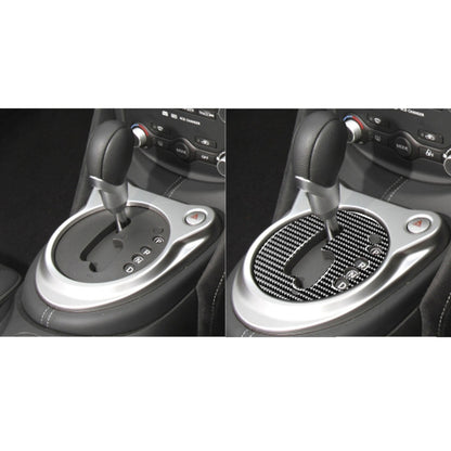 Car Carbon Fiber Manual Transmission Panel Decorative Sticker for Nissan 370Z Z34 2009- Right Drive by buy2fix