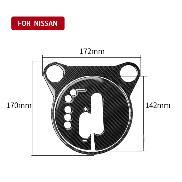 Car Carbon Fiber Gear Shift Panel Decorative Sticker for Nissan 370Z Z34 2009- Left Drive by buy2fix