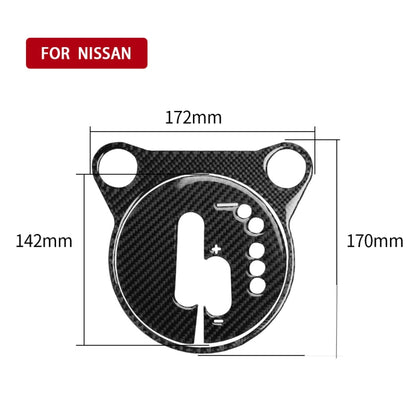 Car Carbon Fiber Gear Shift Panel Decorative Sticker for Nissan 370Z Z34 2009- Right Drive by buy2fix