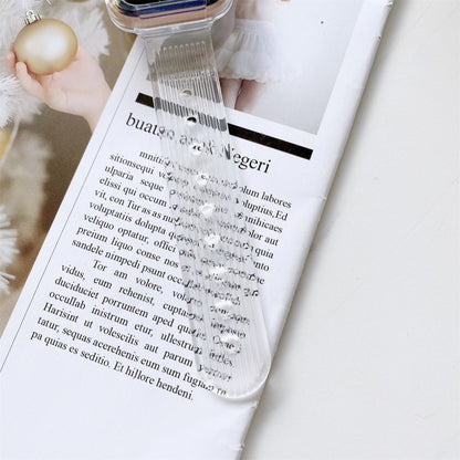 Candy Color Transparent TPU Watch Band For Apple Watch Series 7 41mm / & 6 & SE & 5 & 4 40mm (Rose Red) by buy2fix