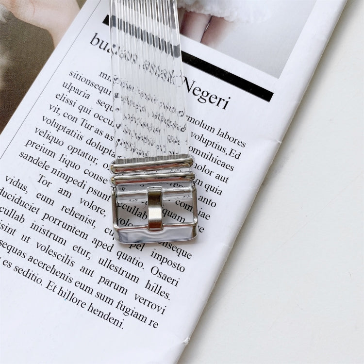 Candy Color Transparent TPU Watch Band For Apple Watch Series 7 41mm / & 6 & SE & 5 & 4 40mm (Rose Red) by buy2fix