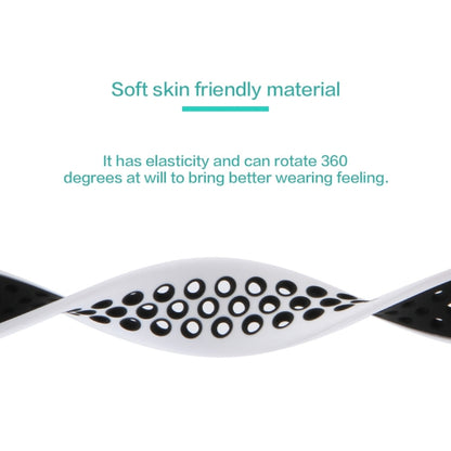 Elastic Silicone Watch Band For Apple Watch Series 7 45mm / 6 & SE & 5 & 4 44mm / 3 & 2 & 1 42mm, Length:150mm(Black White) by buy2fix