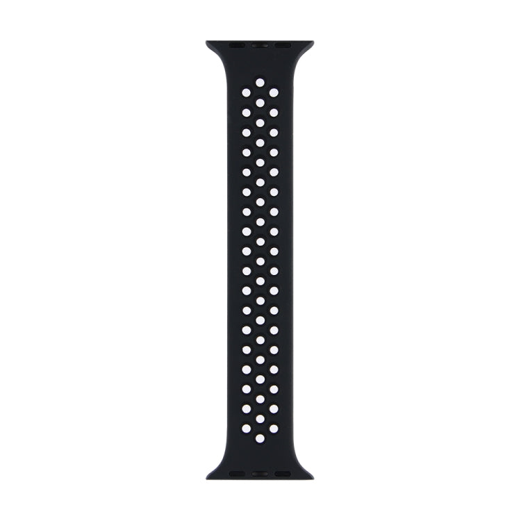 Elastic Silicone Watch Band For Apple Watch Series 9&8&7 41mm / SE 3&SE 2&6&SE&5&4 40mm / 3&2&1 38mm, Length: 160mm(Black) by buy2fix