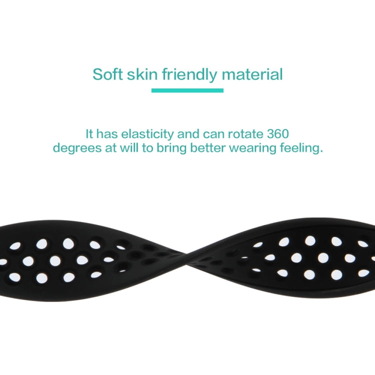 Elastic Silicone Watch Band For Apple Watch Series 9&8&7 41mm / SE 3&SE 2&6&SE&5&4 40mm / 3&2&1 38mm, Length: 160mm(Black) by buy2fix