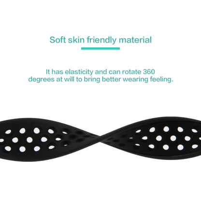 Elastic Silicone Watch Band For Apple Watch Series 9&8&7 41mm / SE 3&SE 2&6&SE&5&4 40mm / 3&2&1 38mm, Length: 160mm(Black) by buy2fix