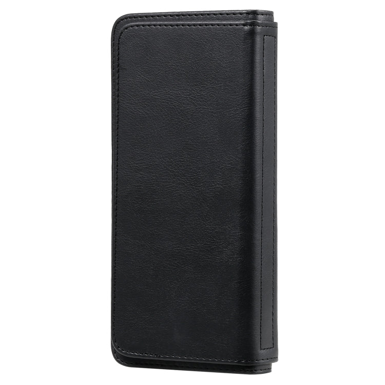 For Xiaomi Redmi 9A Multifunctional Magnetic Copper Buckle Horizontal Flip Leather Case with Bracket & 10 Card Slots & Wallet & Photo Frame(Black) - Xiaomi Cases by buy2fix | Online Shopping UK | buy2fix