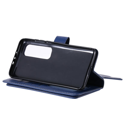 For Xiaomi Mi 10 Ultra Multifunctional Magnetic Copper Buckle Horizontal Flip Leather Case with Bracket & 10 Card Slots & Wallet & Photo Frame(Dark Blue) - Xiaomi Cases by buy2fix | Online Shopping UK | buy2fix