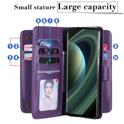 For Xiaomi Mi 10 Ultra Multifunctional Magnetic Copper Buckle Horizontal Flip Leather Case with Bracket & 10 Card Slots & Wallet & Photo Frame(Dark Blue) - Xiaomi Cases by buy2fix | Online Shopping UK | buy2fix