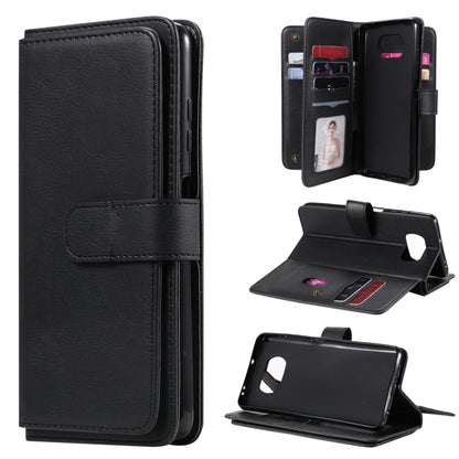 For Xiaomi Poco X3 NFC Multifunctional Magnetic Copper Buckle Horizontal Flip Leather Case with Bracket & 10 Card Slots & Wallet & Photo Frame(Black) - Xiaomi Cases by buy2fix | Online Shopping UK | buy2fix