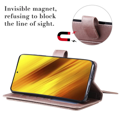For Xiaomi Poco X3 NFC Multifunctional Magnetic Copper Buckle Horizontal Flip Leather Case with Bracket & 10 Card Slots & Wallet & Photo Frame(Black) - Xiaomi Cases by buy2fix | Online Shopping UK | buy2fix