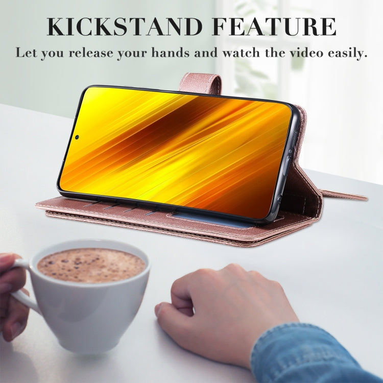 For Xiaomi Poco X3 NFC Multifunctional Magnetic Copper Buckle Horizontal Flip Leather Case with Bracket & 10 Card Slots & Wallet & Photo Frame(Black) - Xiaomi Cases by buy2fix | Online Shopping UK | buy2fix