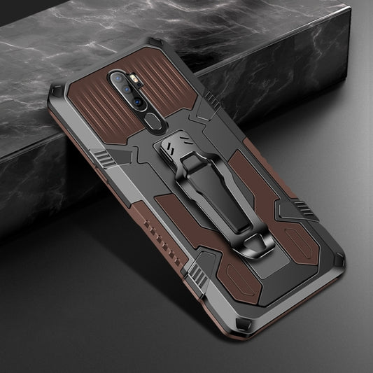 For Xiaomi Redmi Note 8 Pro Armor Warrior Shockproof PC + TPU Protective Case(Coffee) - Xiaomi Cases by buy2fix | Online Shopping UK | buy2fix