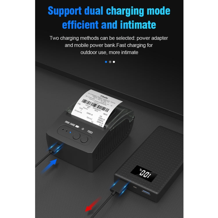 5811DD 58mm Bluetooth 4.0 Portable Thermal Bluetooth Receipt Printer, EU Plug by buy2fix