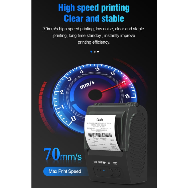 5811DD 58mm Bluetooth 4.0 Portable Thermal Bluetooth Receipt Printer, EU Plug by buy2fix