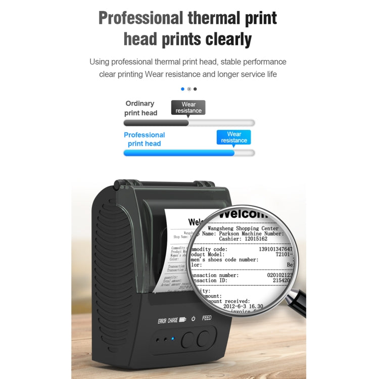 5811DD 58mm Bluetooth 4.0 Portable Thermal Bluetooth Receipt Printer, US Plug by buy2fix
