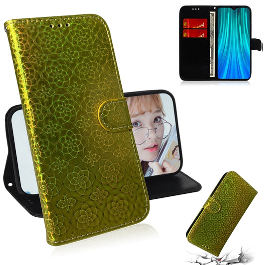 For Xiaomi Redmi Note 8 Pro Solid Color Colorful Magnetic Buckle Horizontal Flip PU Leather Case with Holder & Card Slots & Wallet & Lanyard(Gold) - Xiaomi Cases by buy2fix | Online Shopping UK | buy2fix