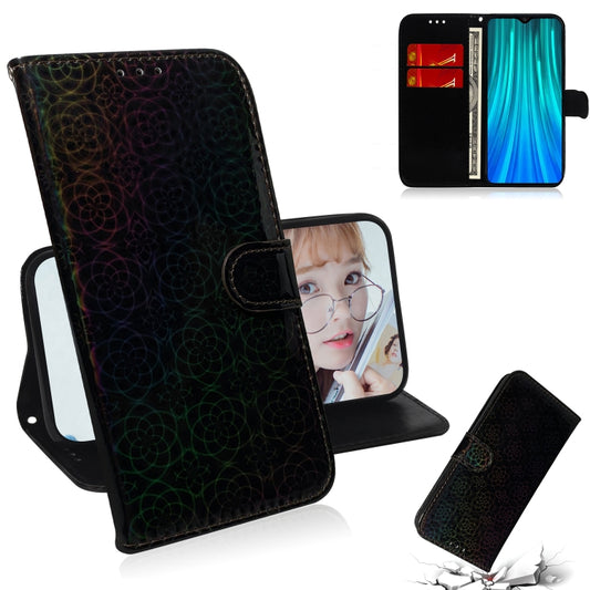 For Xiaomi Redmi Note 8 Pro Solid Color Colorful Magnetic Buckle Horizontal Flip PU Leather Case with Holder & Card Slots & Wallet & Lanyard(Black) - Xiaomi Cases by buy2fix | Online Shopping UK | buy2fix