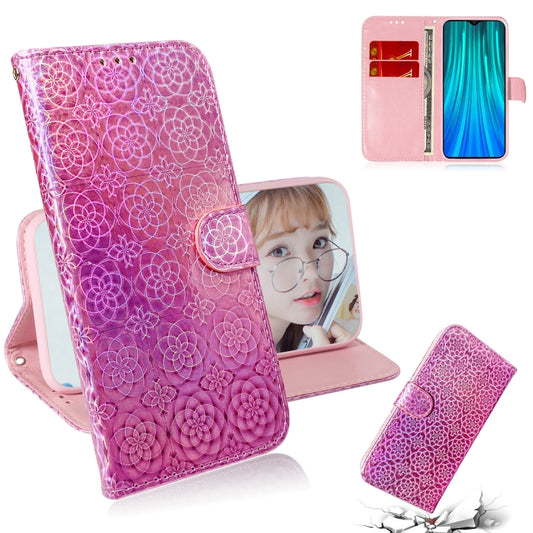 For Xiaomi Redmi Note 8 Pro Solid Color Colorful Magnetic Buckle Horizontal Flip PU Leather Case with Holder & Card Slots & Wallet & Lanyard(Pink) - Xiaomi Cases by buy2fix | Online Shopping UK | buy2fix