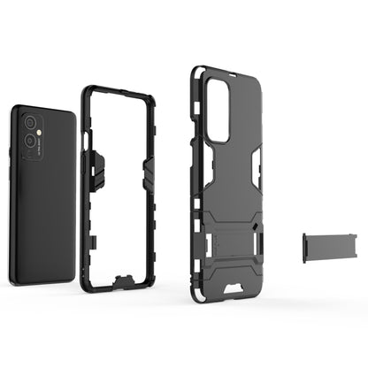 For OnePlus 9 PC + TPU Shockproof Protective Case with Holder(Red) - OnePlus Cases by buy2fix | Online Shopping UK | buy2fix