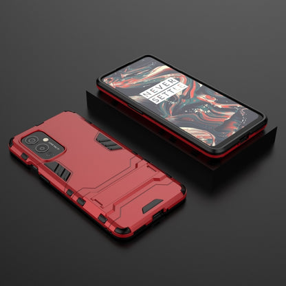 For OnePlus 9 PC + TPU Shockproof Protective Case with Holder(Red) - OnePlus Cases by buy2fix | Online Shopping UK | buy2fix