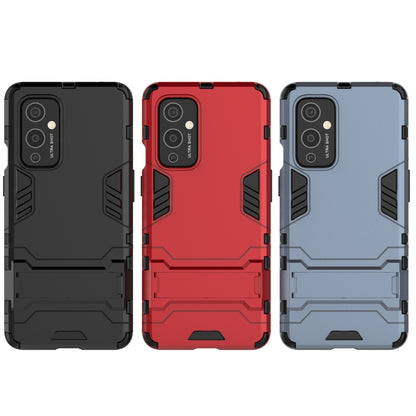 For OnePlus 9 PC + TPU Shockproof Protective Case with Holder(Red) - OnePlus Cases by buy2fix | Online Shopping UK | buy2fix
