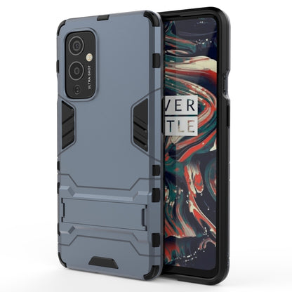 For OnePlus 9 PC + TPU Shockproof Protective Case with Holder(Navy Blue) - OnePlus Cases by buy2fix | Online Shopping UK | buy2fix