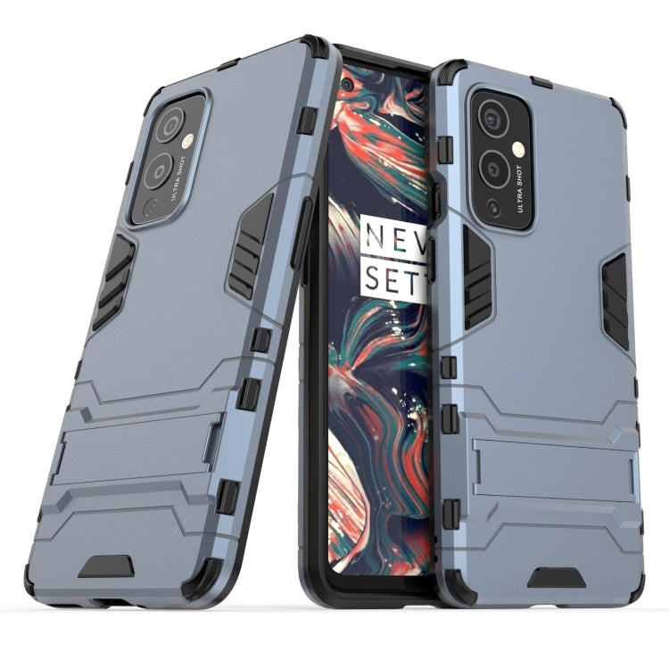 For OnePlus 9 PC + TPU Shockproof Protective Case with Holder(Navy Blue) - OnePlus Cases by buy2fix | Online Shopping UK | buy2fix