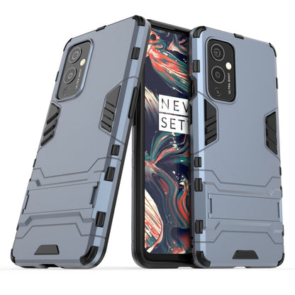 For OnePlus 9 PC + TPU Shockproof Protective Case with Holder(Navy Blue) - OnePlus Cases by buy2fix | Online Shopping UK | buy2fix