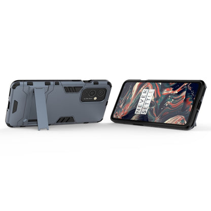 For OnePlus 9 PC + TPU Shockproof Protective Case with Holder(Navy Blue) - OnePlus Cases by buy2fix | Online Shopping UK | buy2fix