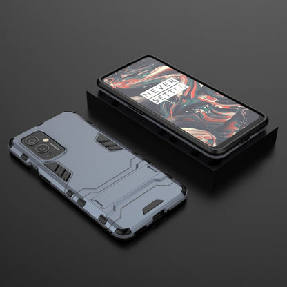 For OnePlus 9 PC + TPU Shockproof Protective Case with Holder(Navy Blue) - OnePlus Cases by buy2fix | Online Shopping UK | buy2fix