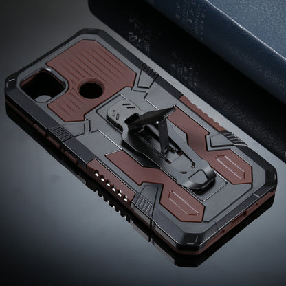 For Xiaomi Redmi 9C Armor Warrior Shockproof PC + TPU Protective Case(Coffee) - Xiaomi Cases by buy2fix | Online Shopping UK | buy2fix