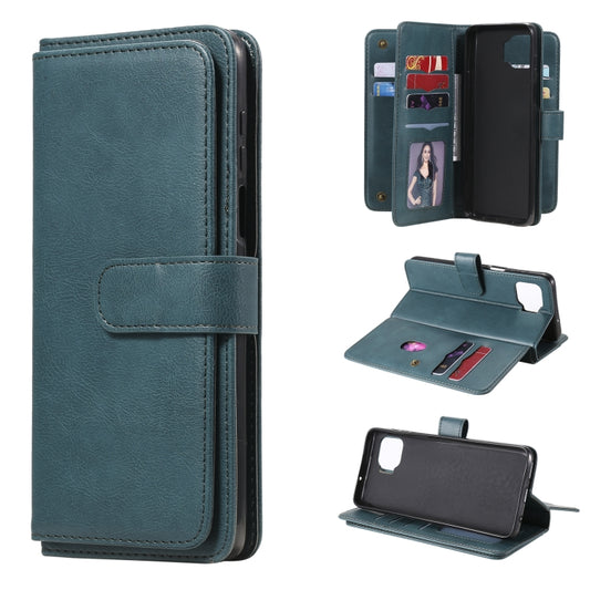 For Motorola Moto G 5G Plus Multifunctional Magnetic Copper Buckle Horizontal Flip Solid Color Leather Case with 10 Card Slots & Wallet & Holder & Photo Frame(Dark Green) - Motorola Cases by buy2fix | Online Shopping UK | buy2fix