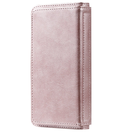 For Motorola Moto G 5G Plus Multifunctional Magnetic Copper Buckle Horizontal Flip Solid Color Leather Case with 10 Card Slots & Wallet & Holder & Photo Frame(Rose Gold) - Motorola Cases by buy2fix | Online Shopping UK | buy2fix