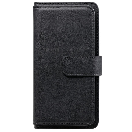 For Motorola Moto G9 Plus Multifunctional Magnetic Copper Buckle Horizontal Flip Solid Color Leather Case with 10 Card Slots & Wallet & Holder & Photo Frame(Black) - Motorola Cases by buy2fix | Online Shopping UK | buy2fix