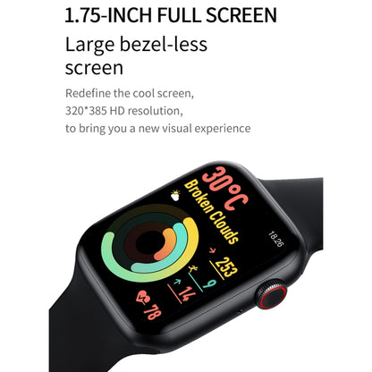 DW35 1.75 inch Full Screen IP67 Waterproof Smart Watch, Support Sleep Monitor / Heart Rate Monitor / Bluetooth Call(Black) by buy2fix