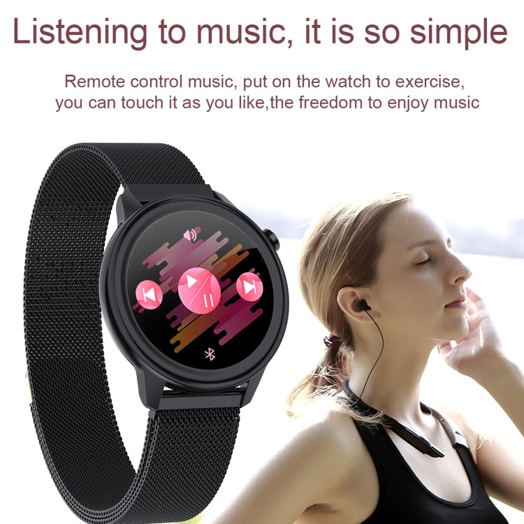 F80 1.3 inch TFT Color Screen IP68 Waterproof Women Smart Watch, Support Body Temperature Monitor / Blood Pressure Monitor / Menstrual Cycle Reminder(Black) by buy2fix