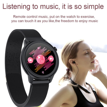 F80 1.3 inch TFT Color Screen IP68 Waterproof Women Smart Watch, Support Body Temperature Monitor / Blood Pressure Monitor / Menstrual Cycle Reminder(Black) by buy2fix