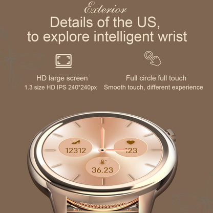 F80 1.3 inch TFT Color Screen IP68 Waterproof Women Smart Watch, Support Body Temperature Monitor / Blood Pressure Monitor / Menstrual Cycle Reminder(Black) by buy2fix