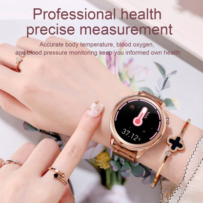F80 1.3 inch TFT Color Screen IP68 Waterproof Women Smart Watch, Support Body Temperature Monitor / Blood Pressure Monitor / Menstrual Cycle Reminder(Black) by buy2fix