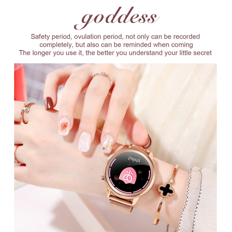 F80 1.3 inch TFT Color Screen IP68 Waterproof Women Smart Watch, Support Body Temperature Monitor / Blood Pressure Monitor / Menstrual Cycle Reminder(Black) by buy2fix