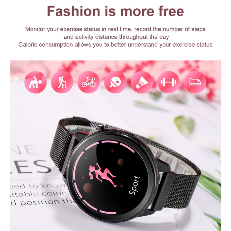 F80 1.3 inch TFT Color Screen IP68 Waterproof Women Smart Watch, Support Body Temperature Monitor / Blood Pressure Monitor / Menstrual Cycle Reminder(Black) by buy2fix