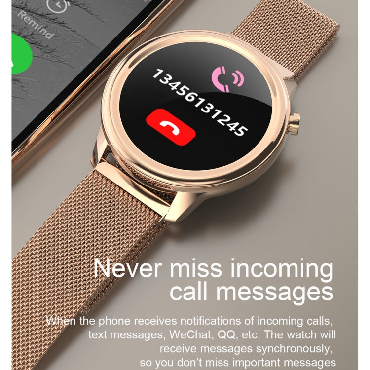 F80 1.3 inch TFT Color Screen IP68 Waterproof Women Smart Watch, Support Body Temperature Monitor / Blood Pressure Monitor / Menstrual Cycle Reminder(Black) by buy2fix