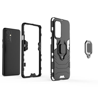For OnePlus 9 PC + TPU Shockproof Protective Case with Magnetic Ring Holder(Black) - OnePlus Cases by buy2fix | Online Shopping UK | buy2fix