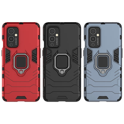 For OnePlus 9 PC + TPU Shockproof Protective Case with Magnetic Ring Holder(Black) - OnePlus Cases by buy2fix | Online Shopping UK | buy2fix