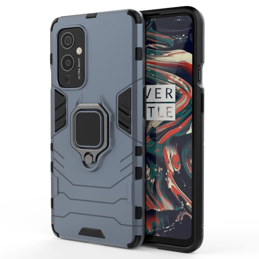 For OnePlus 9 PC + TPU Shockproof Protective Case with Magnetic Ring Holder(Navy Blue) - OnePlus Cases by buy2fix | Online Shopping UK | buy2fix