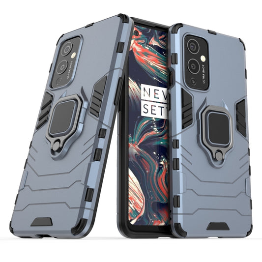 For OnePlus 9 PC + TPU Shockproof Protective Case with Magnetic Ring Holder(Navy Blue) - OnePlus Cases by buy2fix | Online Shopping UK | buy2fix