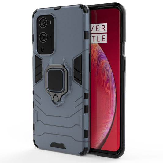For OnePlus 9 Pro PC + TPU Shockproof Protective Case with Magnetic Ring Holder(Navy Blue) - OnePlus Cases by buy2fix | Online Shopping UK | buy2fix